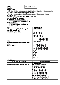 Giáo án Số học - Lớp 6 - Tiết 79: Luyện tập (