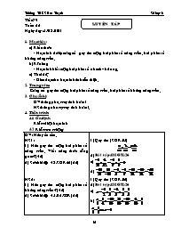 Giáo án Số học Lớp 6 - Tiết 79: Luyện tập - Năm học 2010-2011 - Trường THCS Hòa Thạnh