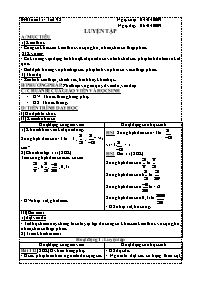 Giáo án Số học - Lớp 6 - Tiết 92: Luyện tập - Năm học 2008-2009
