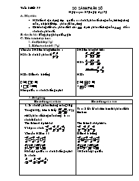 Giáo án Số học Lớp 6 - Tuần 25 (bản 2 cột)