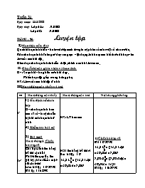 Giáo án Số học Lớp 6 - Tuần 31 - Năm học 2007-2008