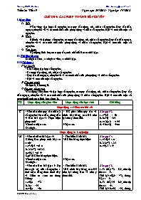 Giáo án tự chọn Số học Lớp 6 - Tiết 19 - Chủ đề: Các phép tính về số nguyên - Năm học 2011-2012 - Hoàng Quốc Khánh