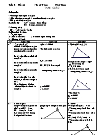 Giáo án Hình học Lớp 6 - Tiết 26: Tam giác - 