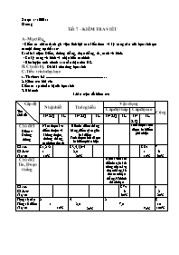 Giáo án Hình học Lớp 6 - Tiết 7: Kiểm tra viế