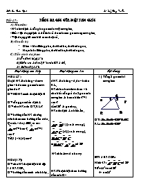 Giáo án Hình học Lớp 7 - Tiết 17: Tổng ba góc của một tam giác - Lý Hồng Tuấn