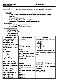 Giáo án Hình học Lớp 7 - Tiết 61, Bài 8: Tính chất ba đường trung trực của tam giác - Nguyễn Hữu Thảo