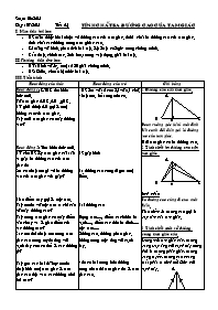 Giáo án Hình học Lớp 7 - Tiết 64: Tính chất ba đường cao của tam giác - Năm học 2004-2005