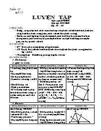 Giáo án Hình học Lớp 8 - Tuần 12 - Năm học 2010-2011