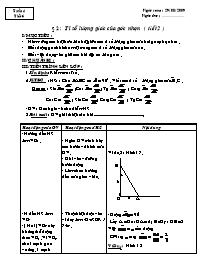 Giáo án Hình học Lớp 9 - Tiết 6, Bài 2: Tỉ số lượng giác của góc nhọn (tiết 1) - Năm học 2009-2010