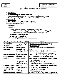Giáo án Hình học Lớp 9 - Tiết 8, Bài 3: Bẳng lượng giác (tiết 1) - Năm học 2009-2010