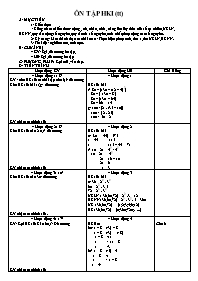 Giáo án môn Số học Lớp 6 - Ôn tập học kỳ I (tiếp theo)