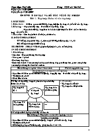 Giáo án môn Số học Lớp 6 - Tiết 1: Tập hợp. Phần tử của tập hợp - Năm học 2009-2010 - Phạm Ngọc Thúy Liễu