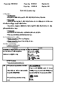 Giáo án môn Số học Lớp 6 - Tiết 102: Luyện tậ