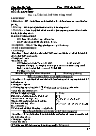 Giáo án môn Số học Lớp 6 - Tiết 14: Chia hay