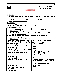 Giáo án môn Số học Lớp 6 - Tiết 16: Luyện tập - Năm học 2009-2010 - Võ Văn Đồng