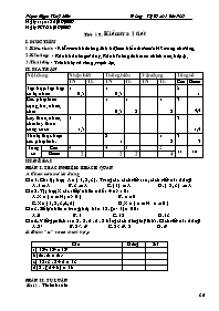 Giáo án môn Số học Lớp 6 - Tiết 18: Kiển tra