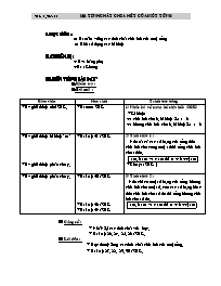 Giáo án môn Số học Lớp 6 - Tiết 19, Bài 10: Tính chất chia hết của một tổng (bản 3 cột)
