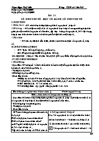 Giáo án môn Số học Lớp 6 - Tiết 25: Số nguyên