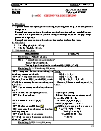 Giáo án môn Số học Lớp 6 - Tiết 29: Ước chung