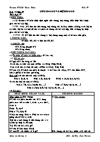 Giáo án môn Số học Lớp 6 - Tiết 29: Ước chung và bội chung - Năm học 2009-2010 - Lê Thị Kim Duyên