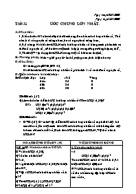 Giáo án môn Số học Lớp 6 - Tiết 31 đến 43 - Năm học 2007-2008