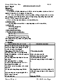 Giáo án môn Số học Lớp 6 - Tiết 31: Ước chung lớn nhất - Lê Thị Kim Duyên