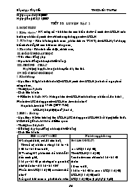 Giáo án môn Số học Lớp 6 - Tiết 33: Luyện tập
