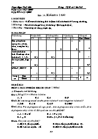 Giáo án môn Số học Lớp 6 - Tiết 39: Kiểm tra 