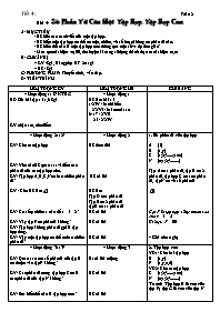 Giáo án môn Số học Lớp 6 - Tiết 4, Bài 4: Số phần tử của một tập hợp. Tập hợp con