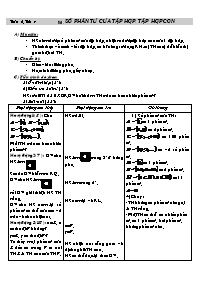Giáo án môn Số học Lớp 6 - Tiết 4: Số phần tử của tập hợp. Tập hợp con (bản 3 cột)