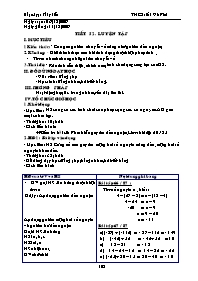 Giáo án môn Số học Lớp 6 - Tiết 52: Luyện tập
