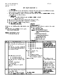Giáo án môn Số học Lớp 6 - Tiết 55: Ôn tập học kỳ I - Năm học 2005-2006 - Cao Thị Mỹ Trang