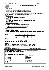 Giáo án môn Số học Lớp 6 - Tiết 55: Phép trừ hai số nguyên - Lê Thị Kim Duyên