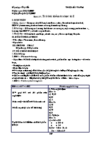 Giáo án môn Số học Lớp 6 - Tiết 57: Trả bài k