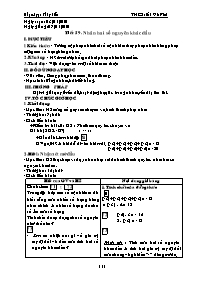 Giáo án môn Số học Lớp 6 - Tiết 59: Nhân hai 