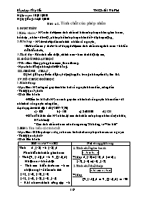 Giáo án môn Số học Lớp 6 - Tiết 62: Tính chất