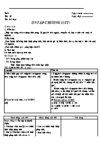 Giáo án môn Số học Lớp 6 - Tiết 66: Ôn tập chương II (Tiết theo)