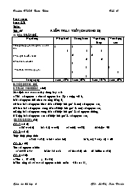 Giáo án môn Số học Lớp 6 - Tiết 67: Kiểm tra một tiết (chương II) - Lê Thị Kim Duyên