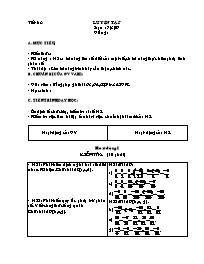 Giáo án môn Số học Lớp 6 - Tiết 83 đến 84 (Bản 2 cột)