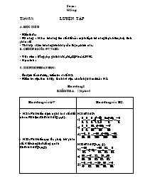 Giáo án môn Số học Lớp 6 - Tiết 83 đến 84 - N