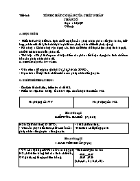 Giáo án môn Số học Lớp 6 - Tiết 85 đến 86 (Bả