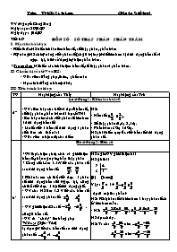 Giáo án môn Số học Lớp 6 - Tiết 89: Hỗn số. S