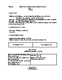 Giáo án môn Số học Lớp 6 - Tiết 89: Hỗn số. S