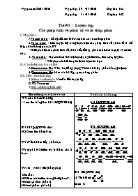 Giáo án môn Số học Lớp 6 - Tiết 91: Luyện tập