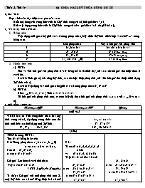 Giáo án môn Số học Lớp 6 - Tuần 5 - Tiết 14, Bài 8: Chia hai lũy thừa cùng cơ số