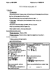 Giáo án phụ đạo Toán học Lớp 6 - Tiết 33 đến 34 - Năm học 2009-2010