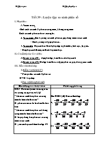 Giáo án phụ đạo Toán học Lớp 6 - Tiết 39 đến 40 - Năm học 2009-2010
