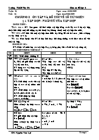 Giáo án Số học Lớp 6 - Tiết 1 đến 58 - Năm họ