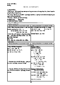 Giáo án Số học Lớp 6 - Tiết 10 đến 12 - Năm học 2011-2012