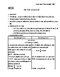 Giáo án Số học Lớp 6 - Tiết 100 đến 108 - Năm học 2006-2007